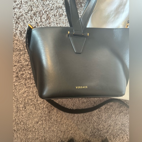 Versace Virtus Medium Bucket Bag. Back - Picture 6 of 14